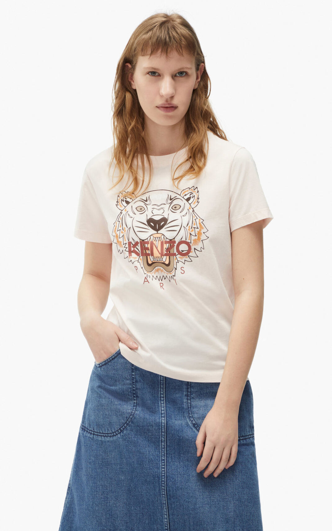 Camisetas Kenzo Tiger Mujer Rosas GTX075692